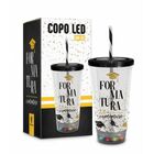 Copo Canudo Led Formatura Brasfoot 500ml