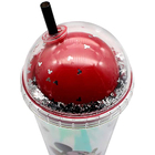 Copo Canudo Mickey Holografico Tampa Redonda Xadrez 750ml