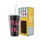 Copo Canudo Miga Sua Loka Com Caixa Presente Simas