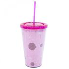 Copo Canudo Rosa Caveira: Fs