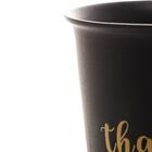 Copo Cerâmica Thankful Preto Matt/azul 400ml