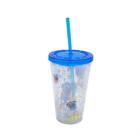 Copo Com Canudo Azul Puppy Dog Pals: Disney