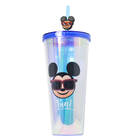 Copo Com Canudo Mickey 650ml