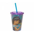 Copo Com Canudo Princesa Jasmine Aladdin: Disney