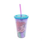 Copo Com Canudo Sereia Ariel: Disney