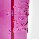 Copo com canudo Summer Party  vidro rosa 500ml Urban