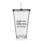 Copo Com Tampa E Canudo Acriílico Personalizado