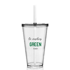 Copo Com Tampa E Canudo Eco Seja Verde