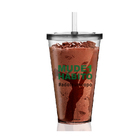 Copo Com Tampa E Canudo Personalizado Eco Mude Um Hábito