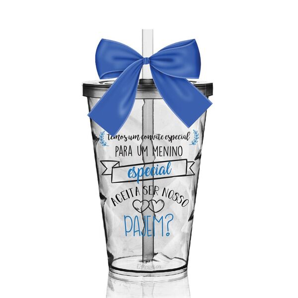 Copo Convite Twister Personalizado Para Pajem - Convite Espec