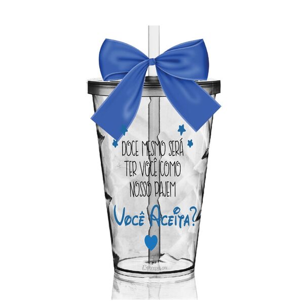 Copo Convite Twister Personalizado Para Pajem - Você Aceita