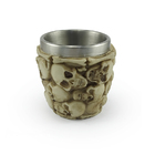 Copo De Shot Dose Em Aço Inox Resina Modelo 18 Caveiras Colec