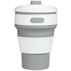 Copo De Silicone Retrátil Portátil Cinza