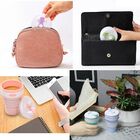 Copo De Silicone Retrátil Reutilizável C/ Tampa Roxo Cbrn12534