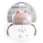 Copo De Treinamento Canudo Com Alça 220ml Buba - Gatinho Rosa