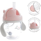 Copo De Treinamento Canudo Com Alça 220ml Buba - Gatinho Rosa