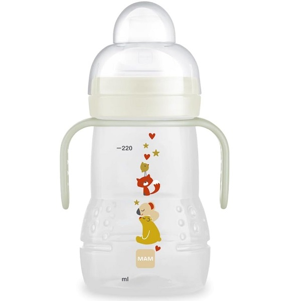 Copo De Treinamento Mam Trainer+ Night Transição 220ml Neutro