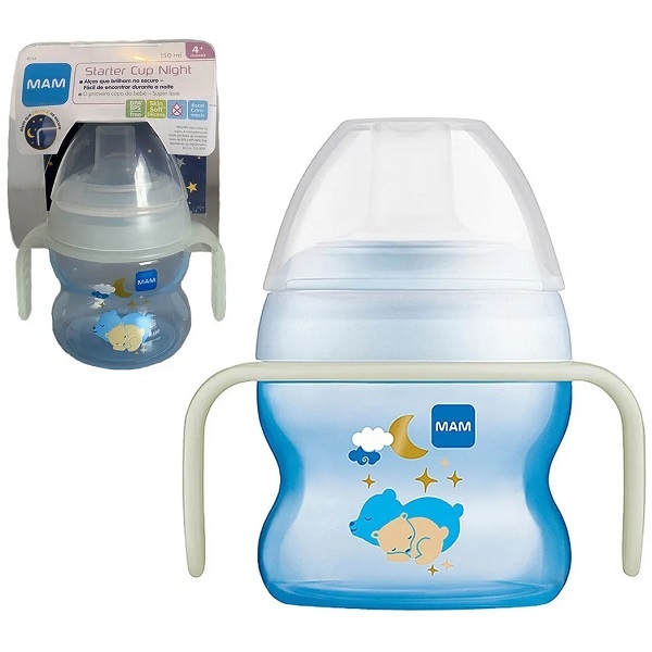 Copo De Treinamento Starter Night 150ml Mam - Azul