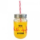 Copo De Vidro Com Canudo You Are My Person 420 Ml