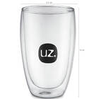 Copo De Vidro Com Parede Dupla Térmico Transparente 450ml Cer