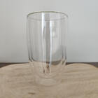 Copo De Vidro Com Parede Dupla Térmico Transparente 450ml Cer