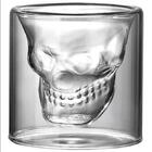 Copo De Vidro Duplo Formato Caveira 100ml - 2 Unidades