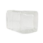 Copo De Vidro Quadrado 300ml Para Whisky Uísque Com Porta Cha