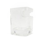 Copo De Vidro Quadrado 300ml Para Whisky Uísque Com Porta Cha