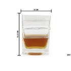 Copo De Vidro Quadrado 300ml Para Whisky Uísque Com Porta Cha