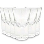 Copo Dose Shot Vidro 35ml Bebidas Detalhe Fundo 6 Peças