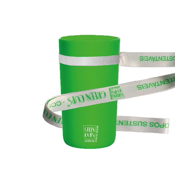 Copo Eco Verde Com Cordão Green Cups 280 Ml