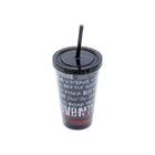 Copo Em Plástico Com Canudo Urban Fusca 500ml Preto