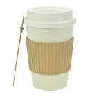 Copo Fibra Bambu Com Mexedor Bege 450ml