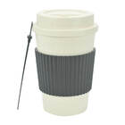 Copo Fibra Bambu Com Mexedor Preto 450ml