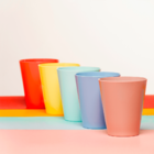 Copo Fresc Redondo 350ml Amarelo Claro Em Polipropileno Linha