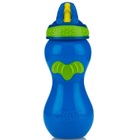 Copo Gator Grip Com Canudo Rigido 450ml 18m+ Nuby - Azul