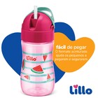 Copo Infantil Com Canudo Evolution 300ml Rosa - Lillo