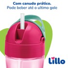 Copo Infantil Com Canudo Evolution 300ml Rosa - Lillo