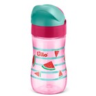 Copo Infantil Com Canudo Evolution 300ml Rosa - Lillo