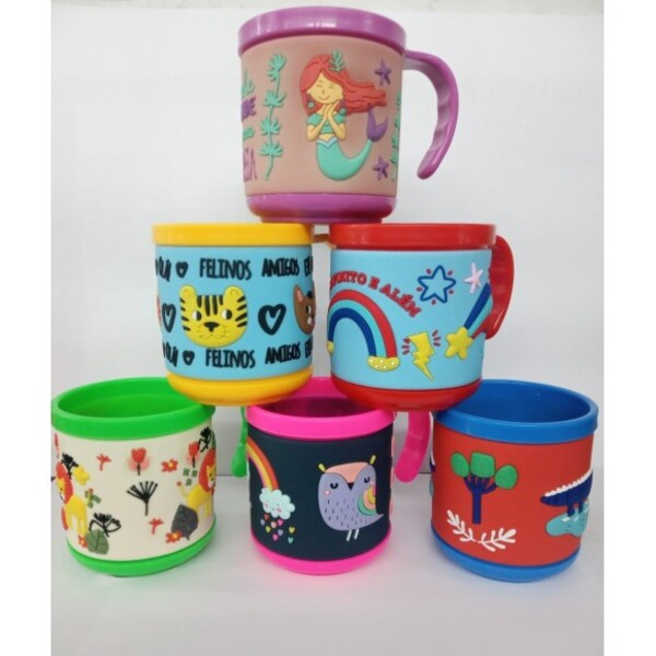 Copo Infantil Decorado Em Policloreto De Vinila
