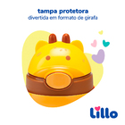 Copo Infantil Tritan Com Alça E Canudo Girafa 300ml - Lillo