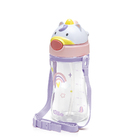 Copo Infantil Tritan Com Alça E Canudo Unicórnio 400ml Lillo