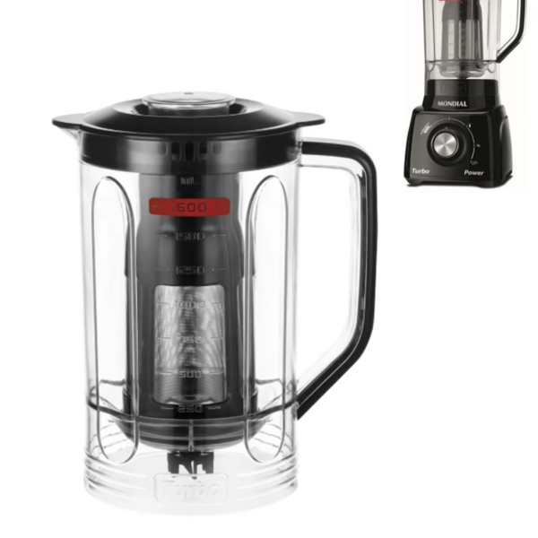 Copo Liquidificador Mondial L-99fb Cristal C/ Filtro E Tampa