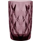 Copo Long Drink 13x8x8cm 370ml Vidro Rosa 6pç