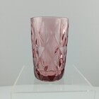 Copo Long Drink 13x8x8cm 370ml Vidro Rosa 6pç