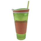 Copo Mágico 2 Em 1 Antivazamento 2 Und Canudo Sucos Compartim