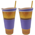 Copo Mágico 2 Em 1 Antivazamento Canudo 2 Und Compartimento F