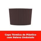 Copo Para Café Bambu E Plástico Marrom Com Tampa E Mexedor  4