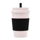 Copo Para Café Bambu E Plástico Preto Com Tampa E Mexedor 450