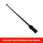 Copo Para Café Bambu E Plástico Preto Com Tampa E Mexedor 450